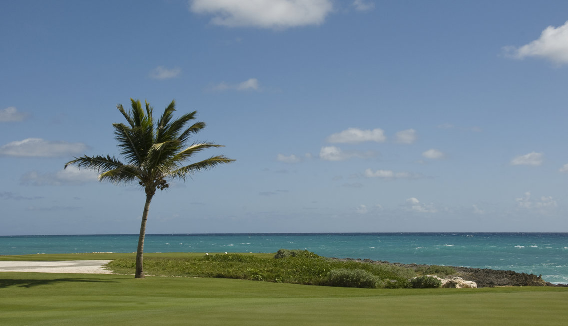 Golf course ocean view